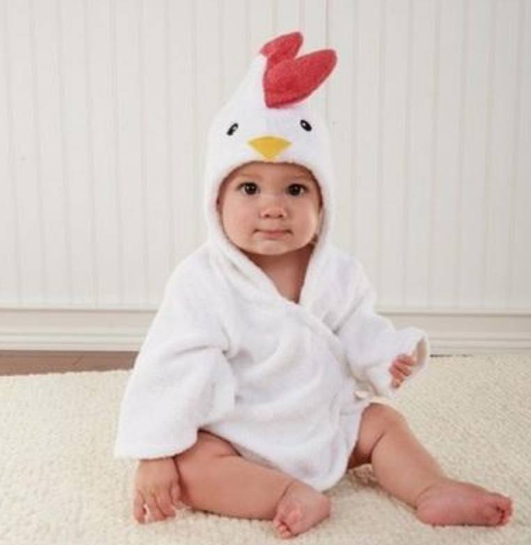 Cartoon Cute Animal Bathrobes Baby Hooded