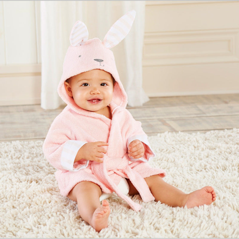 Cartoon Cute Animal Bathrobes Baby Hooded