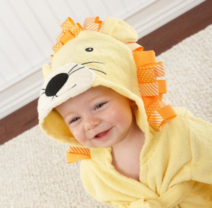 Cartoon Cute Animal Bathrobes Baby Hooded
