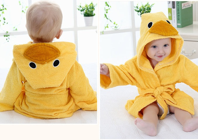 Cartoon Cute Animal Bathrobes Baby Hooded