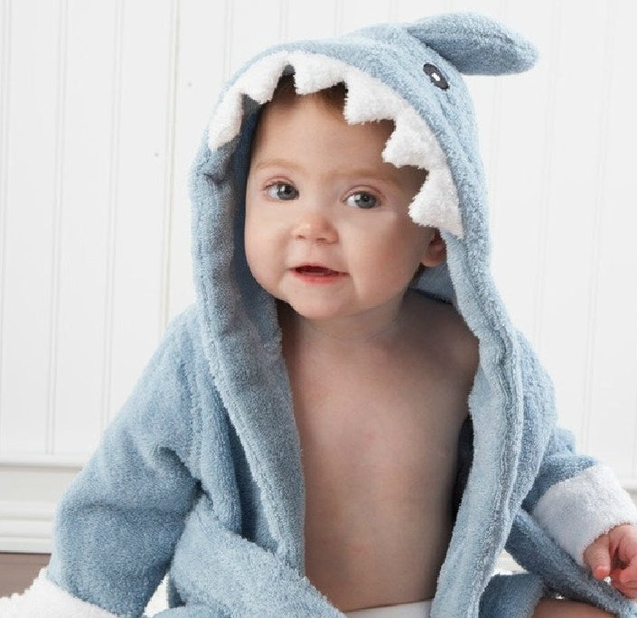 Cartoon Cute Animal Bathrobes Baby Hooded