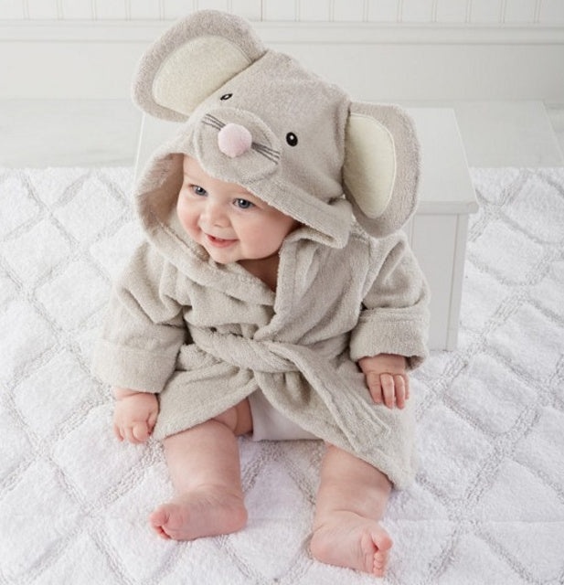 Cartoon Cute Animal Bathrobes Baby Hooded