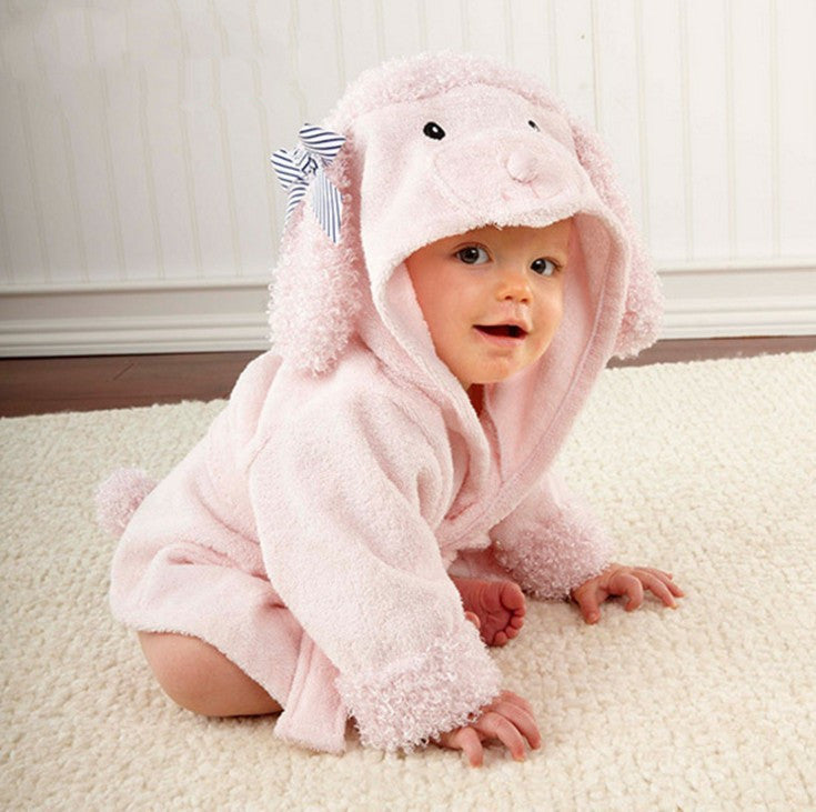 Cartoon Cute Animal Bathrobes Baby Hooded