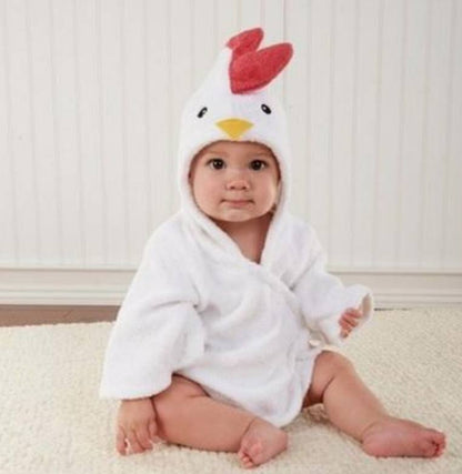 Cartoon Cute Animal Bathrobes Baby Hooded