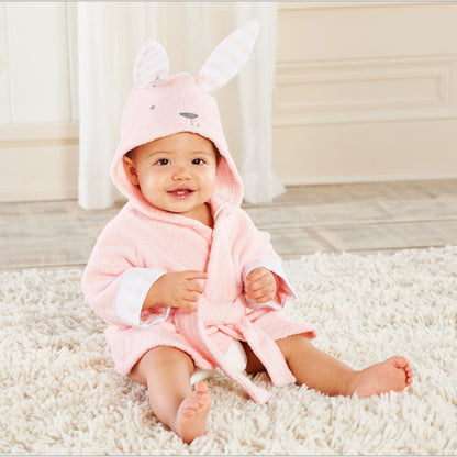 Cartoon Cute Animal Bathrobes Baby Hooded