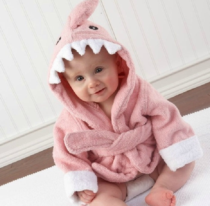 Cartoon Cute Animal Bathrobes Baby Hooded