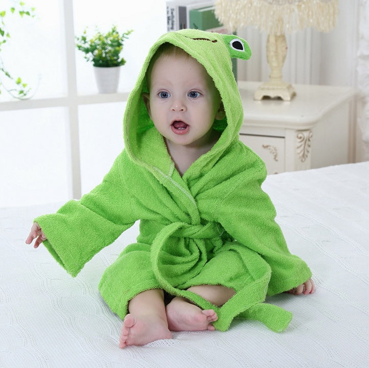 Cartoon Cute Animal Bathrobes Baby Hooded