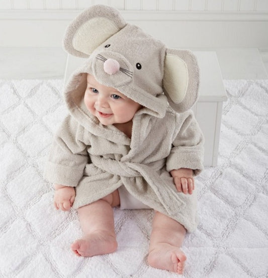 Cartoon Cute Animal Bathrobes Baby Hooded