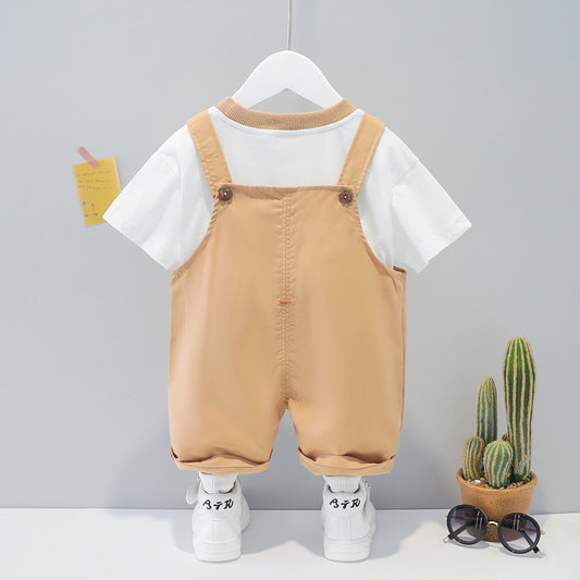 Baby Summer Cartoon Short-sleeved Overalls